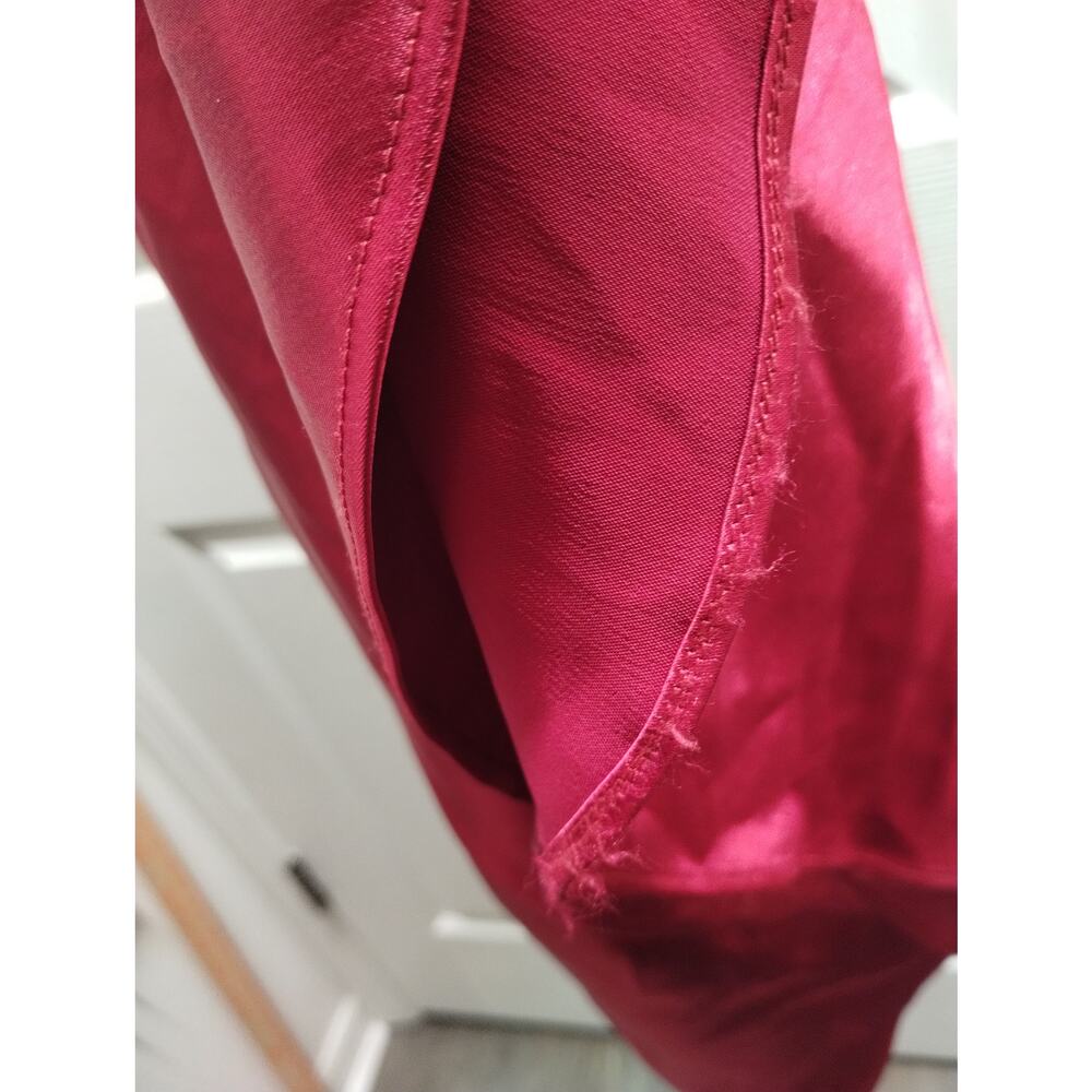 Camille La Vie Size 2 Red Ruched Satin Sweetheart Mermaid Dress Prom Gown - Picture 8 of 8